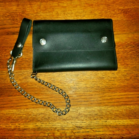 Black Genuine Leather Wallet - Picture 1 of 5